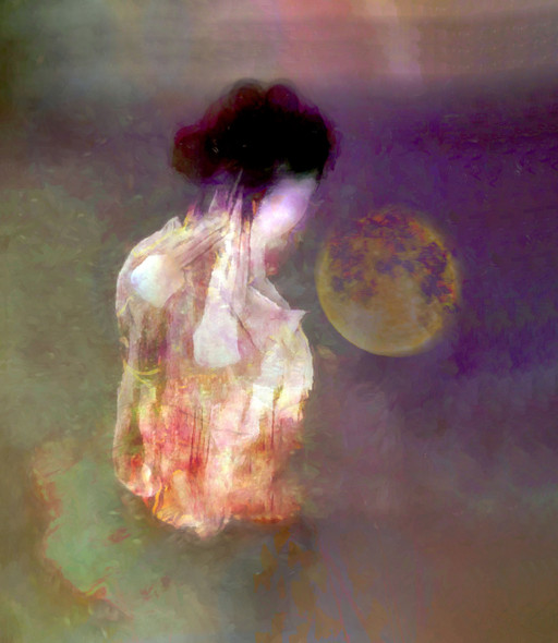 Girl with Moon Sinking